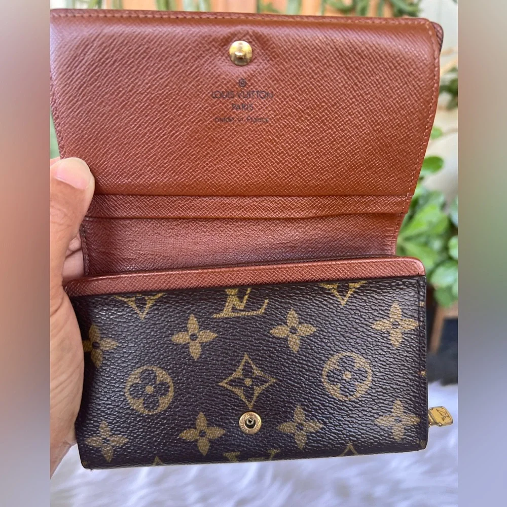 LV Slim Compact Wallet Monogram EXCELLENT (CT0095)